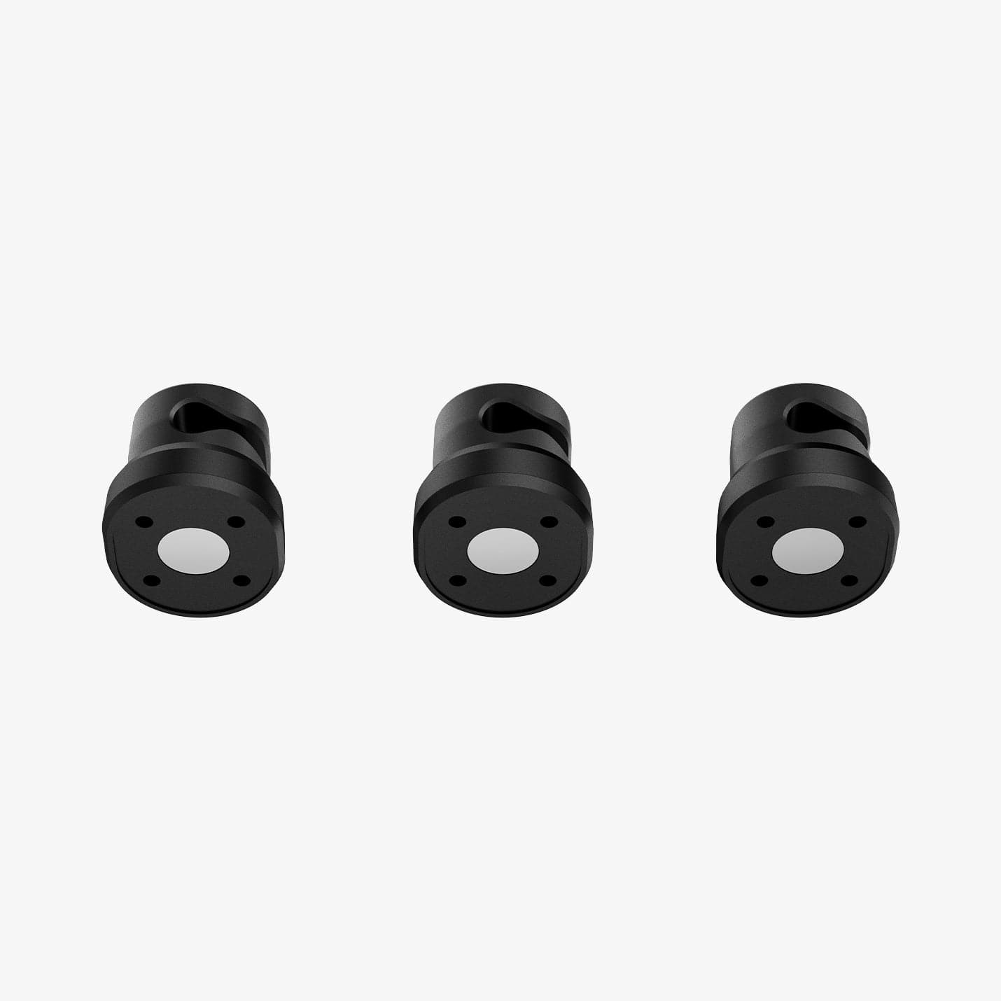AMP05487 - LD102 Singular Magnetic Cable Organizer in black showing the front and bottom