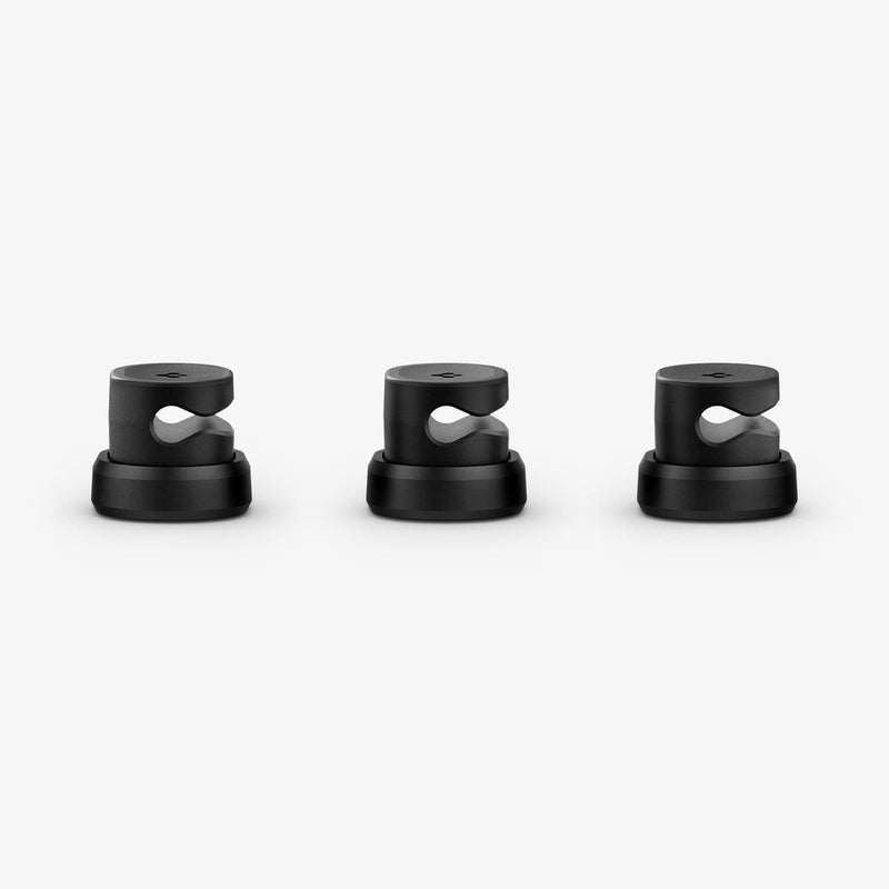 AMP05487 - LD102 Singular Magnetic Cable Organizer in black showing the front and partial top