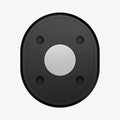 AMP05487 - LD102 Singular Magnetic Cable Organizer in black showing the bottom