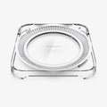 AMP04796 - Apple Mac Studio Stand in crystal clear showing the inside top view