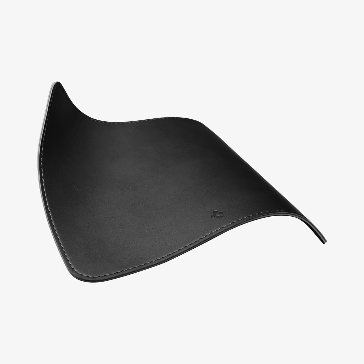 APP04760 - LD301 Mousepad in black showing the mousepad bending to show the flexibility
