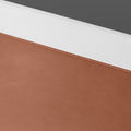 APP04763 - LD302 Desk Pad in brown showing the side stitching zoomed in