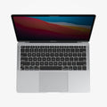 AFL06440 - MacBook Pro 13-inch Safe View in Privacy showing the front of the device with screen protector installed