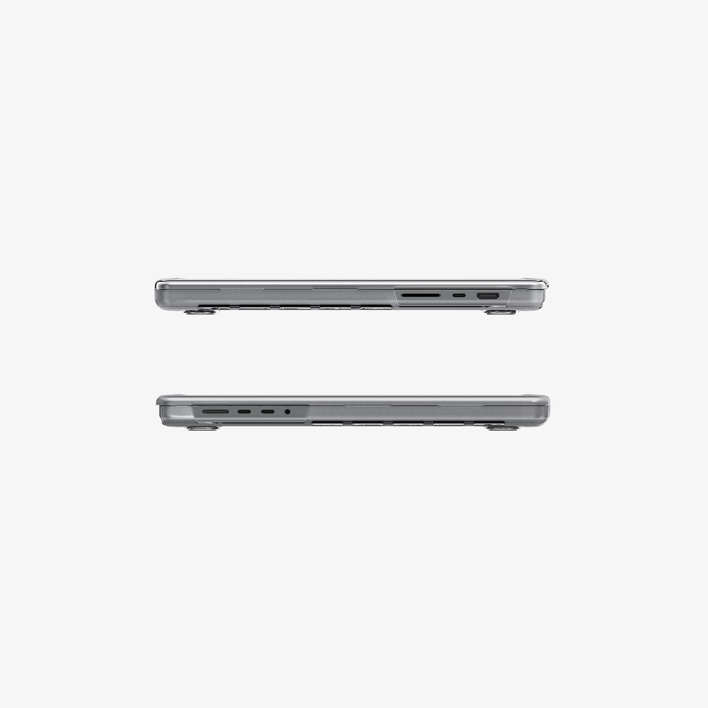 ACS04212 - MacBook Pro 14" Case Thin Fit in crystal clear showing the sides