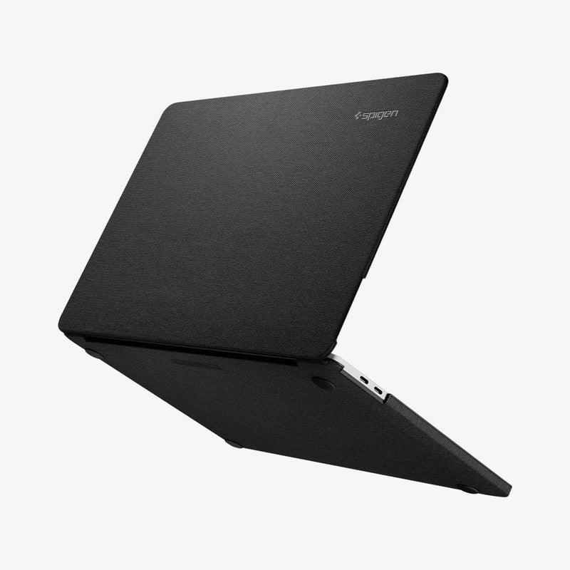 070CS25965 - MacBook Pro 13-inch Case Thin Fit in Black showing the top, side and partial bottom