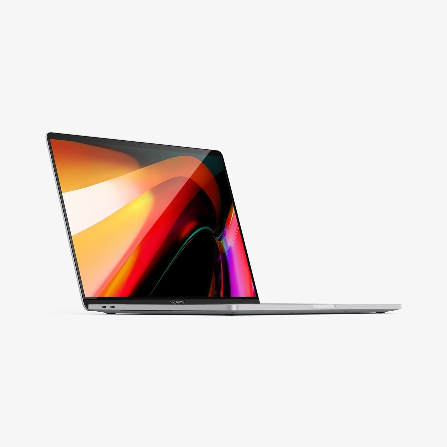 AGL00673 - MacBook Pro 16-inch (2020) GLAS.tR SLIM in Clear showing the front of device with tempered glass installed