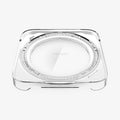 AMP06150 - Apple Mac Mini Stand in crystal clear showing the inside of stand