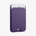 AFA06267 - MagSafe Card Holder Valentinus (MagFit) in purple showing the front and side with card in slot