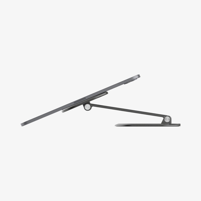 AMP06414 - OneTap Easel Magnetic Stand (MagFit) in black showing the side with stand sliding outwards