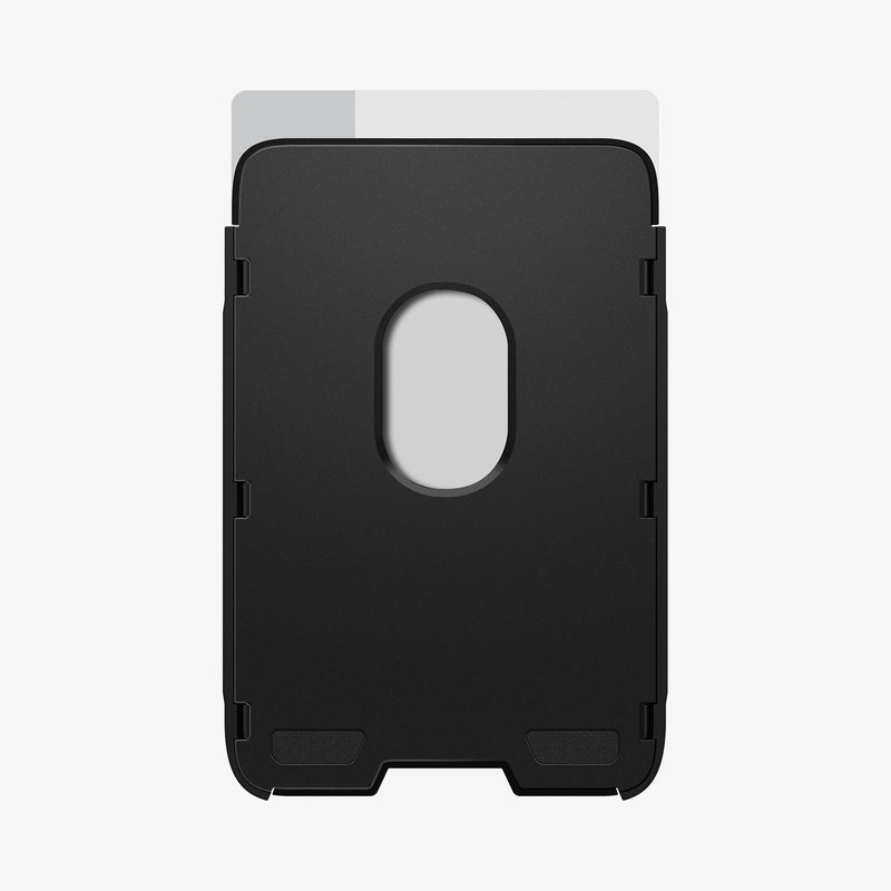AFA03363 - MagSafe Card Holder Rugged Armor Wallet (MagFit) in black showing the back with card in slot