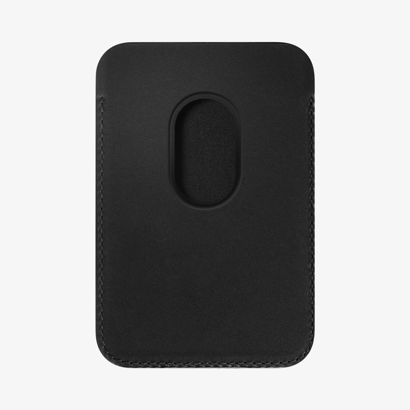 AMP02284 - MagSafe Card Holder Valentinus (MagFit) in black showing the back