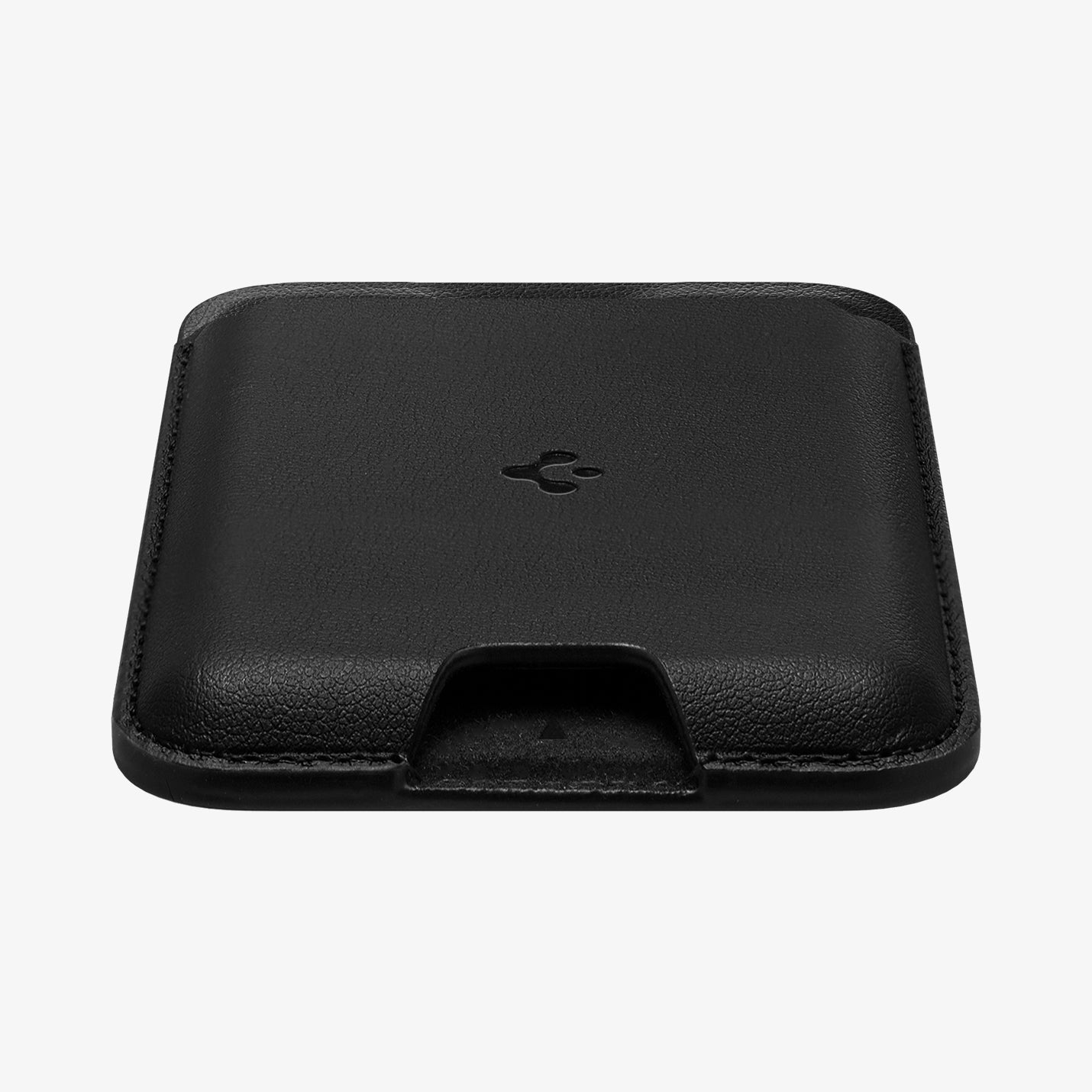 AMP02284 - MagSafe Card Holder Valentinus (MagFit) in black showing the front and bottom