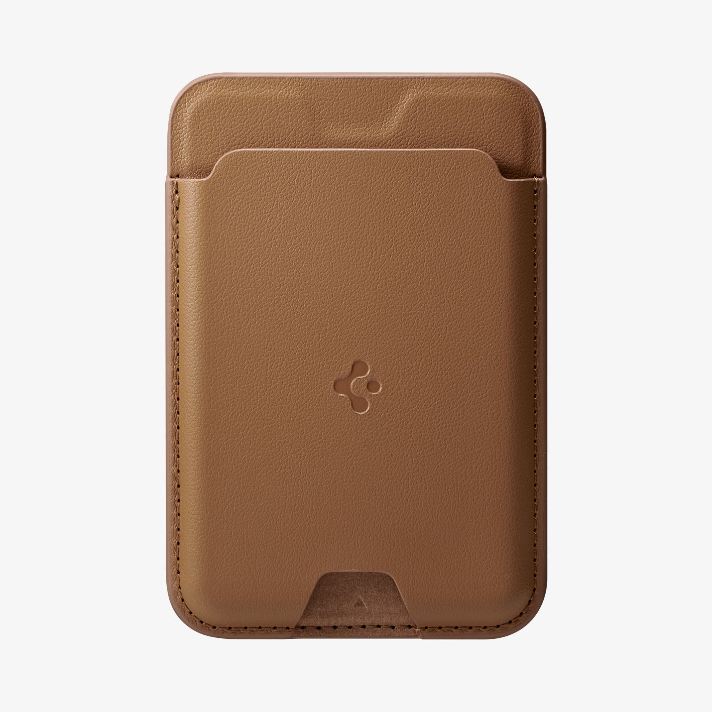 AFA03854 - MagSafe Card Holder Valentinus (MagFit) in brown showing the front