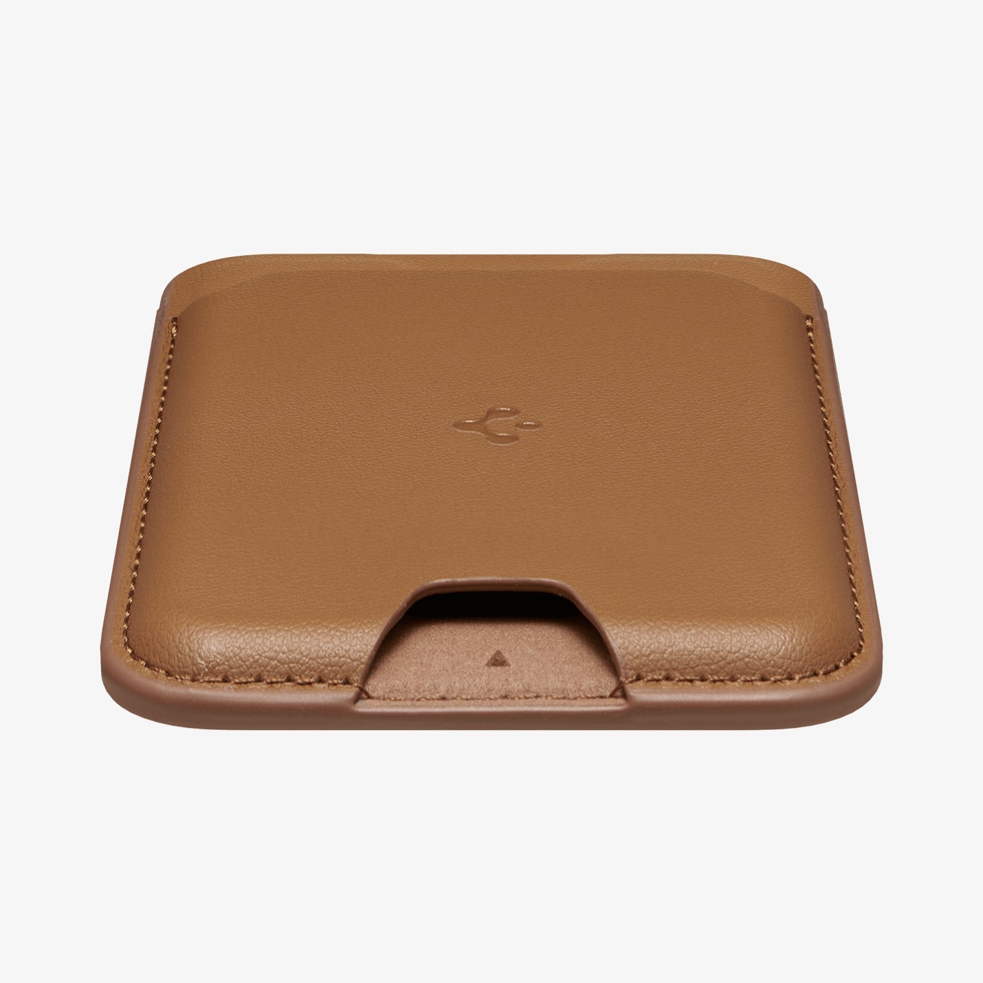 AFA03854 - MagSafe Card Holder Valentinus (MagFit) in brown showing the front and bottom