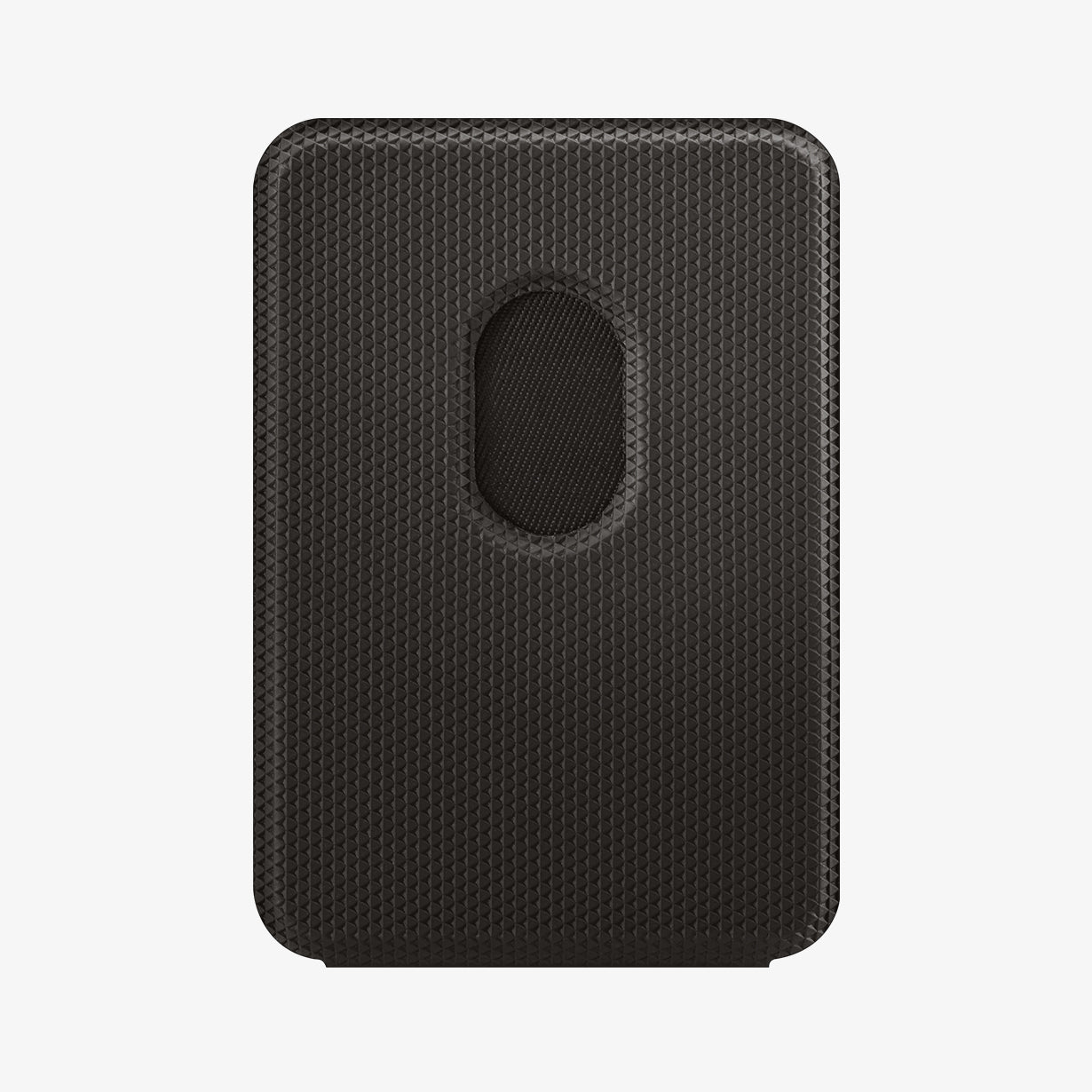 AMP02766 - MagSafe Card Holder Smart Fold Wallet (MagFit) in gunmetal showing the back