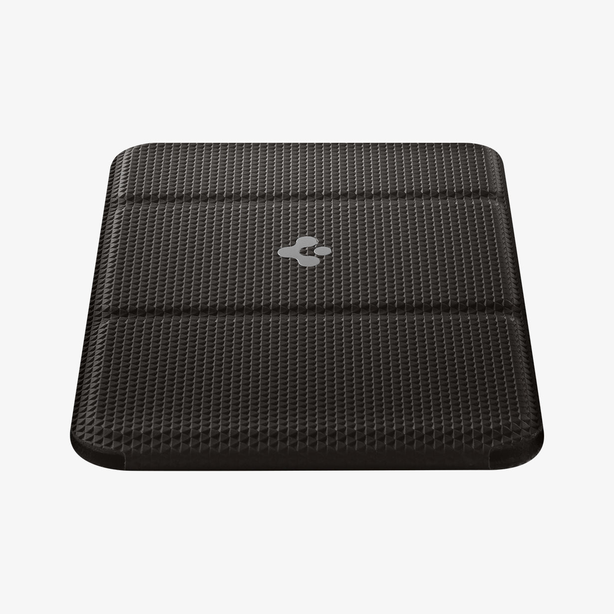 AMP02766 - MagSafe Card Holder Smart Fold Wallet (MagFit) in gunmetal showing the front and bottom