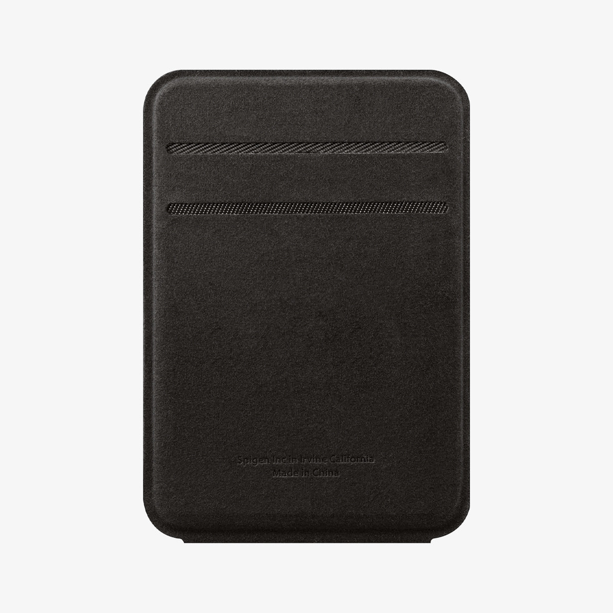 AMP02766 - MagSafe Card Holder Smart Fold Wallet (MagFit) in gunmetal showing the front