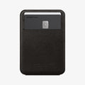AMP02766 - MagSafe Card Holder Smart Fold Wallet (MagFit) in gunmetal showing the front with cards in slot