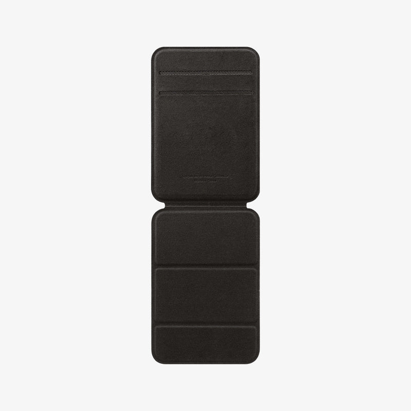 AMP02766 - MagSafe Card Holder Smart Fold Wallet (MagFit) in gunmetal showing the inside