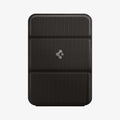 AMP02766 - MagSafe Card Holder Smart Fold Wallet (MagFit) in gunmetal showing the front