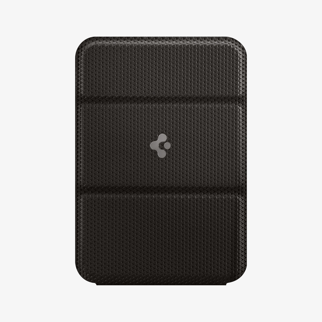 AMP02766 - MagSafe Card Holder Smart Fold Wallet (MagFit) in gunmetal showing the front