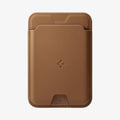 AFA05804 - MagSafe 3 Cards Holder Valentinus (MagFit) in brown showing the front