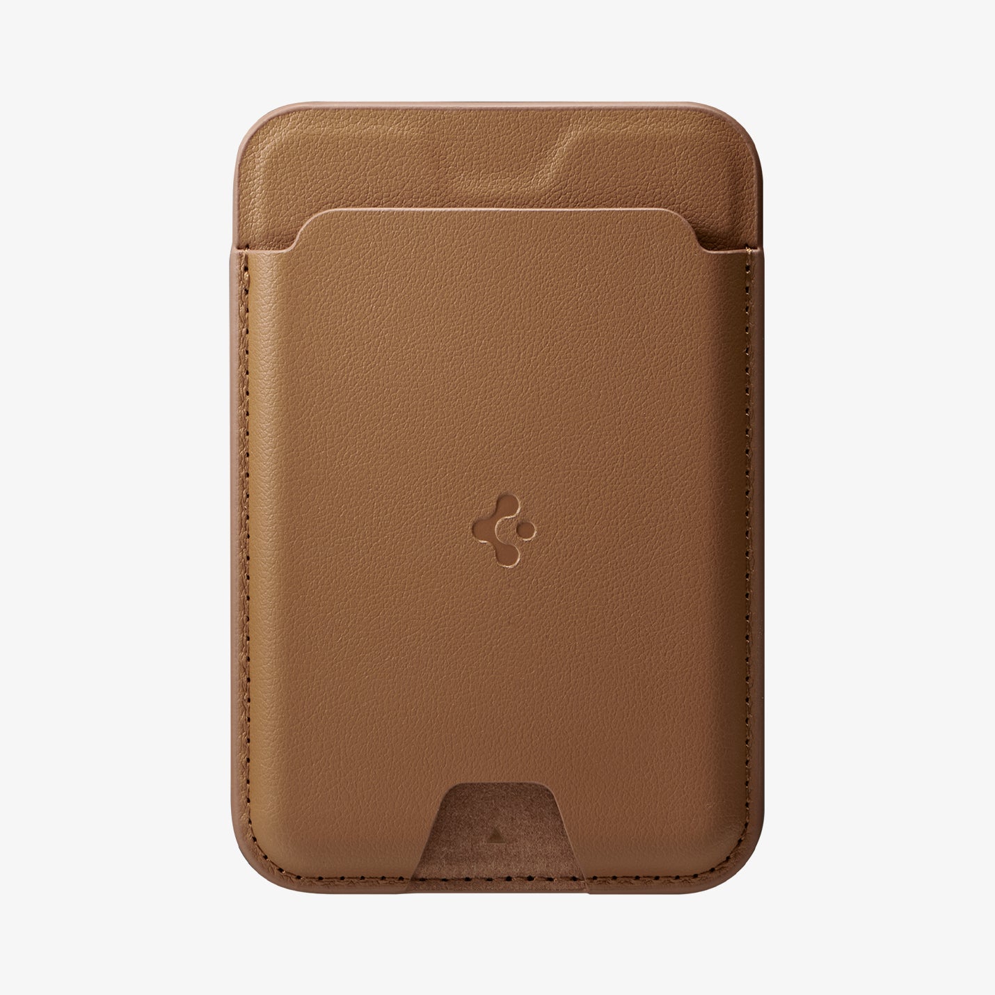 AFA05804 - MagSafe 3 Cards Holder Valentinus (MagFit) in brown showing the front