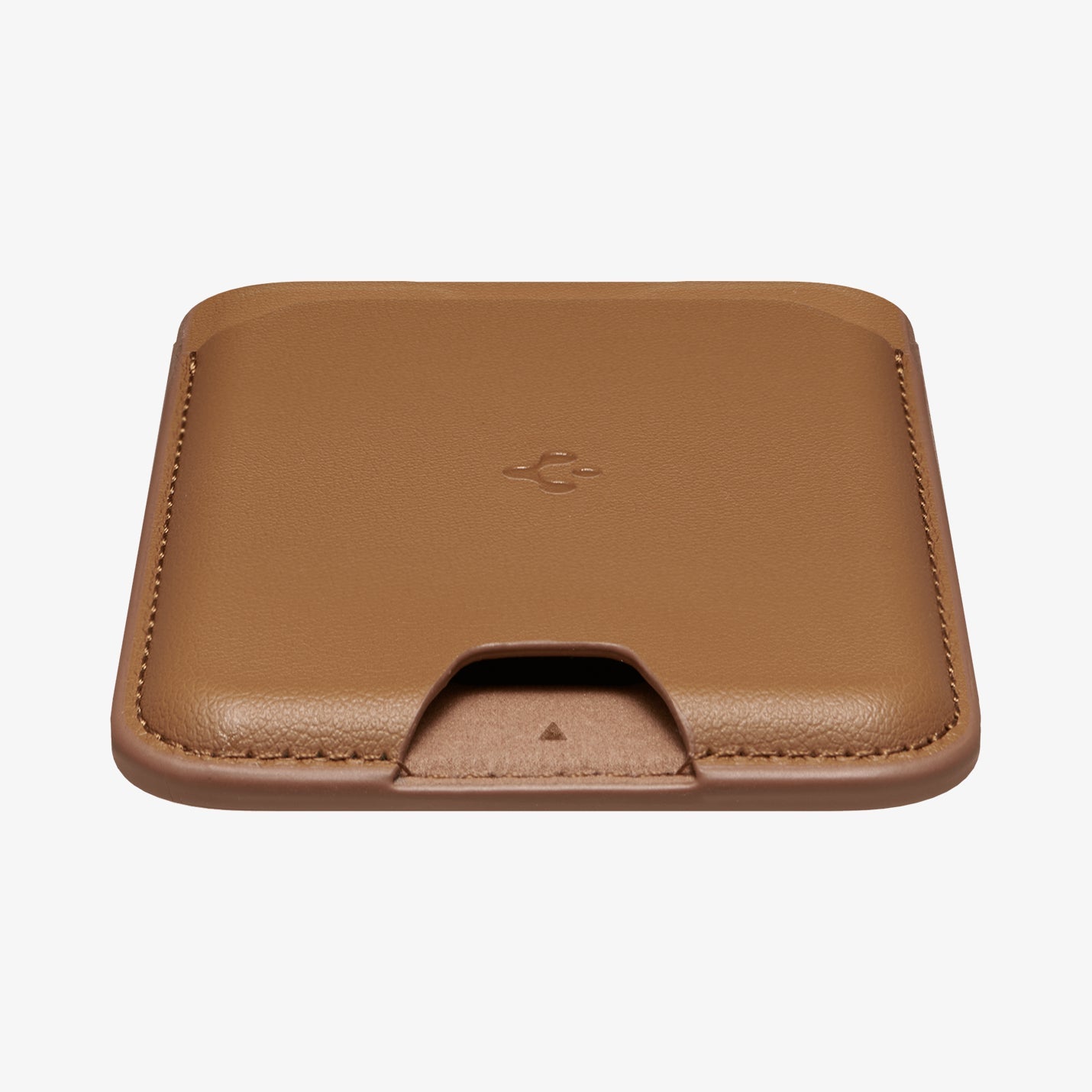 AFA05804 - MagSafe 3 Cards Holder Valentinus (MagFit) in brown showing the front and bottom