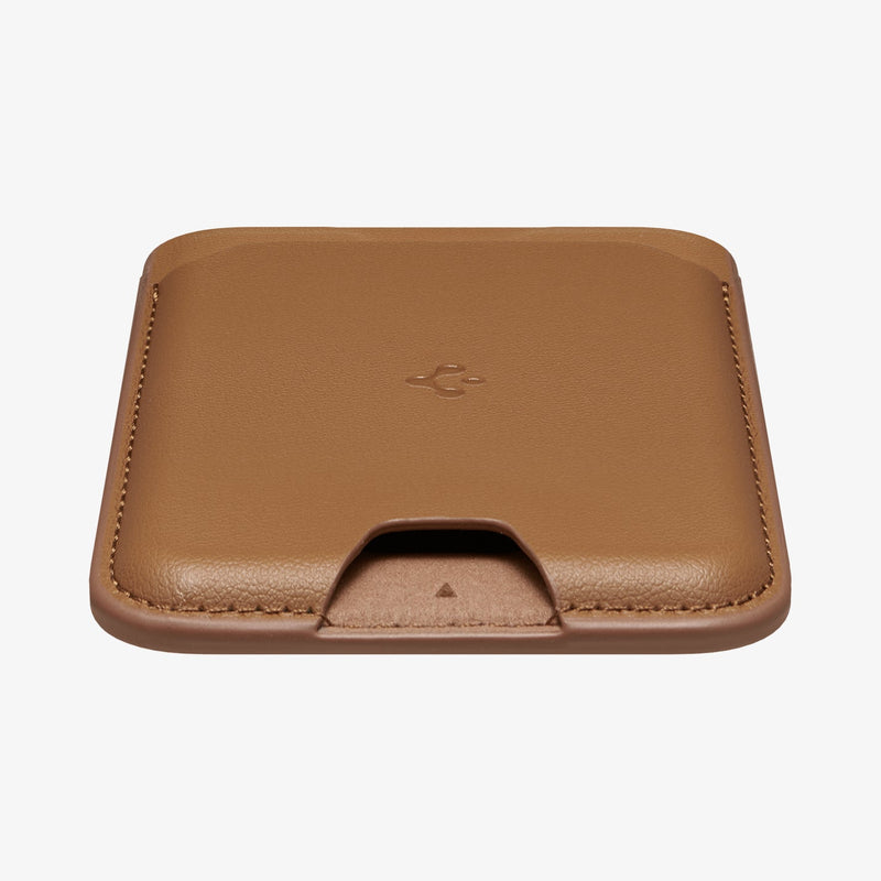 AFA05804 - MagSafe 3 Cards Holder Valentinus (MagFit) in brown showing the front and bottom