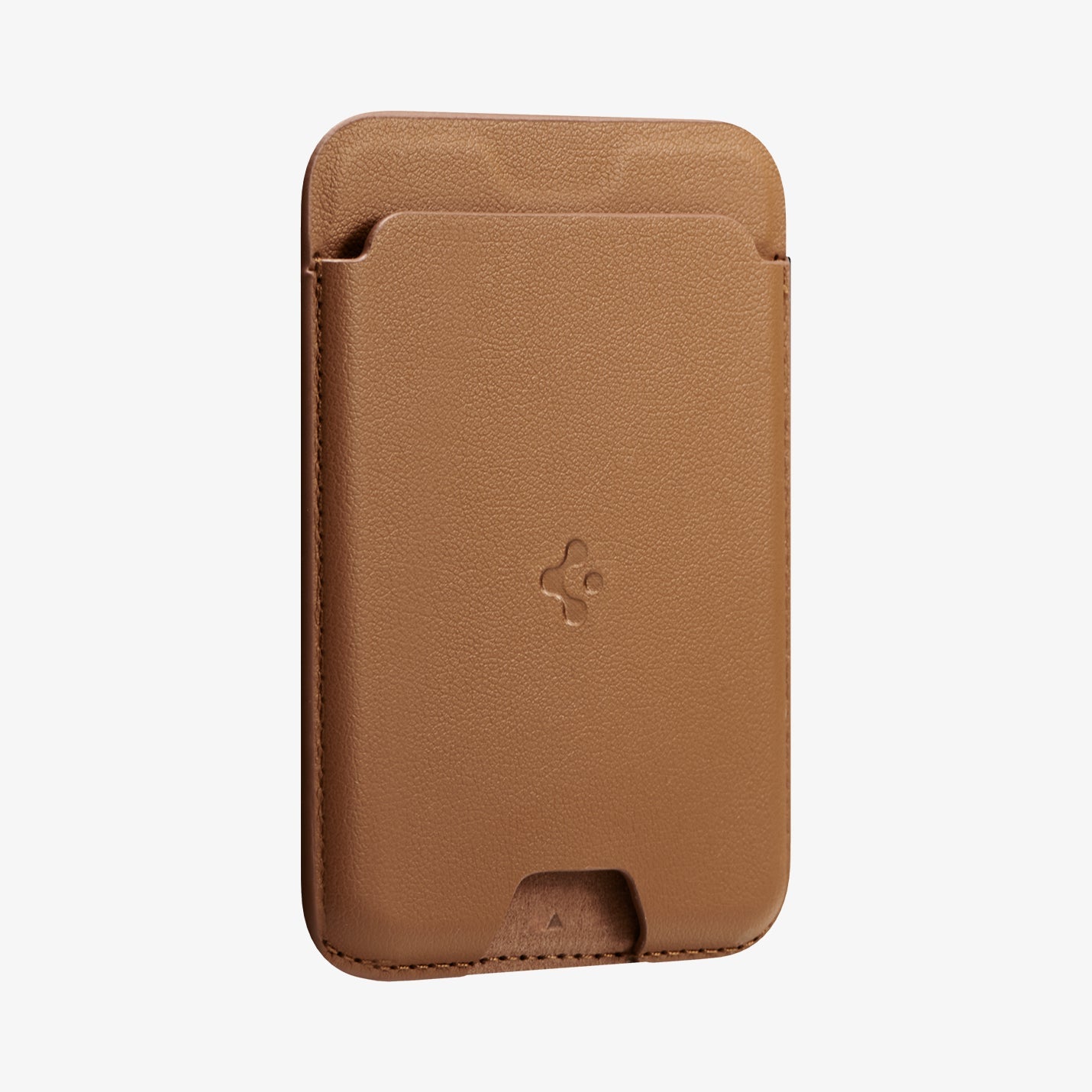 AFA05804 - MagSafe 3 Cards Holder Valentinus (MagFit) in brown showing the front and side