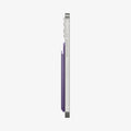 AFA06268 - MagSafe 3 Cards Holder Valentinus (MagFit) in purple showing the side attached to back of device