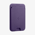 AFA06268 - MagSafe 3 Cards Holder Valentinus (MagFit) in purple showing the front and partial side