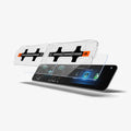 AGL03630 - Mercedes A-Class Screen Protector EZ FIT GLAS.tR Anti-Glare showing the ez fit tray and screen protector hovering in front of touch screen display