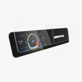 AGL03149 - Mercedes E-Class Screen Protector EZ FIT GLAS.tR Anti-Glare showing the front and side with screen protector in front of display