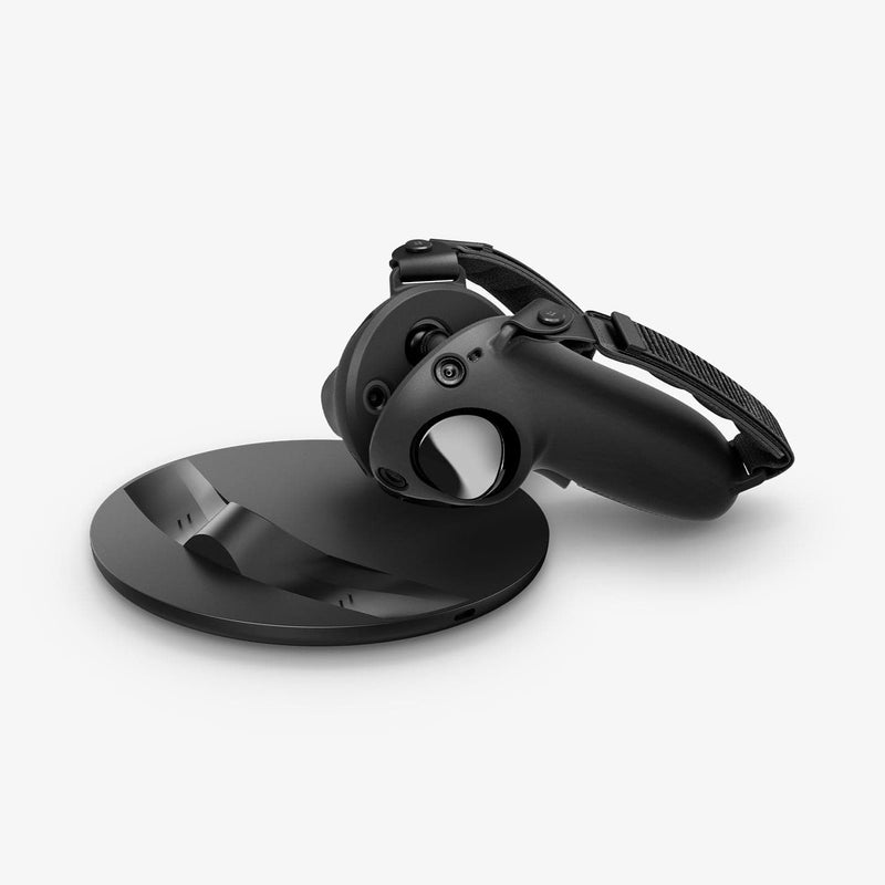 ACS06030 - Meta Quest Pro Controller Silicone Fit in black showing the back and side of both controllers