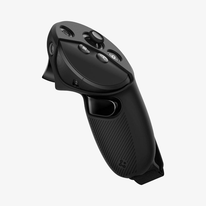 ACS06030 - Meta Quest Pro Controller Silicone Fit in black showing the front and side