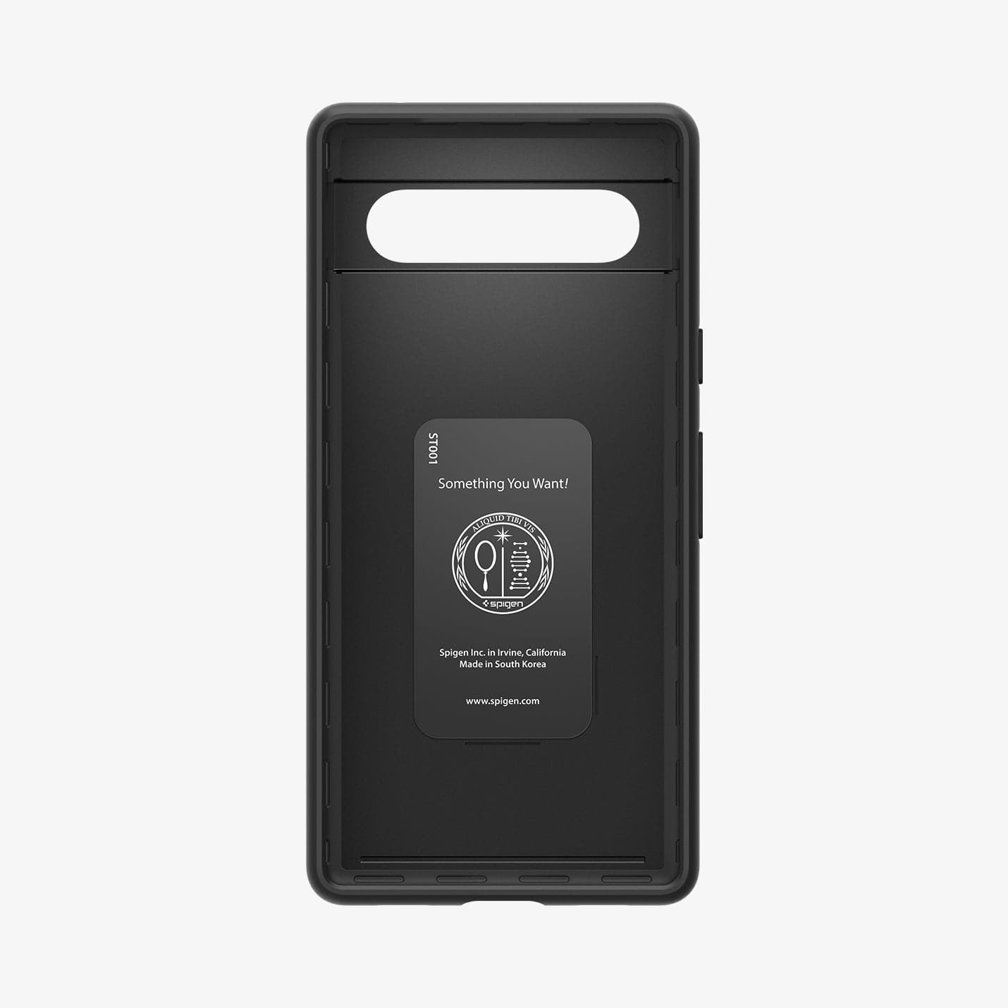 ACS05814 - Pixel 7a Case Thin Fit in black showing the inside of case