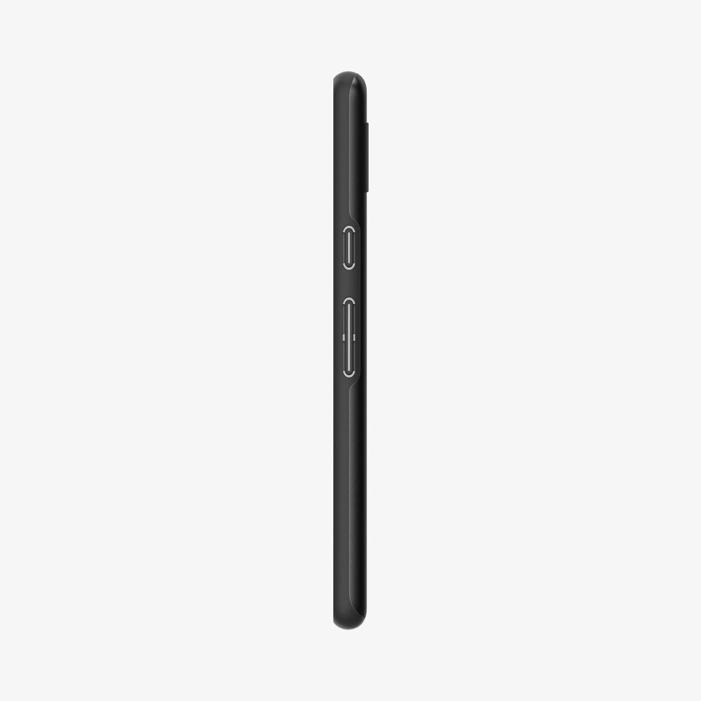 ACS05814 - Pixel 7a Case Thin Fit in black showing the side with volume controls
