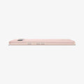 ACS06095 - Pixel 7a Case Thin Fit in pink sand showing the side and partial back with device laying flat