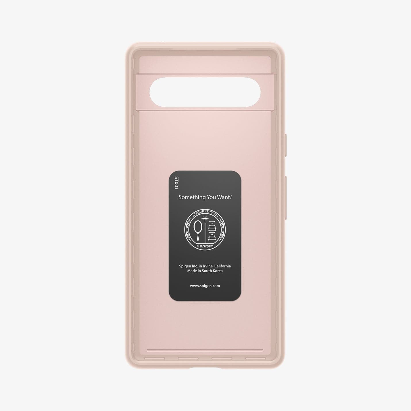 ACS06095 - Pixel 7a Case Thin Fit in pink sand showing the inside of case