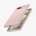 ACS06095 - Pixel 7a Case Thin Fit in pink sand showing the back, sides and partial front