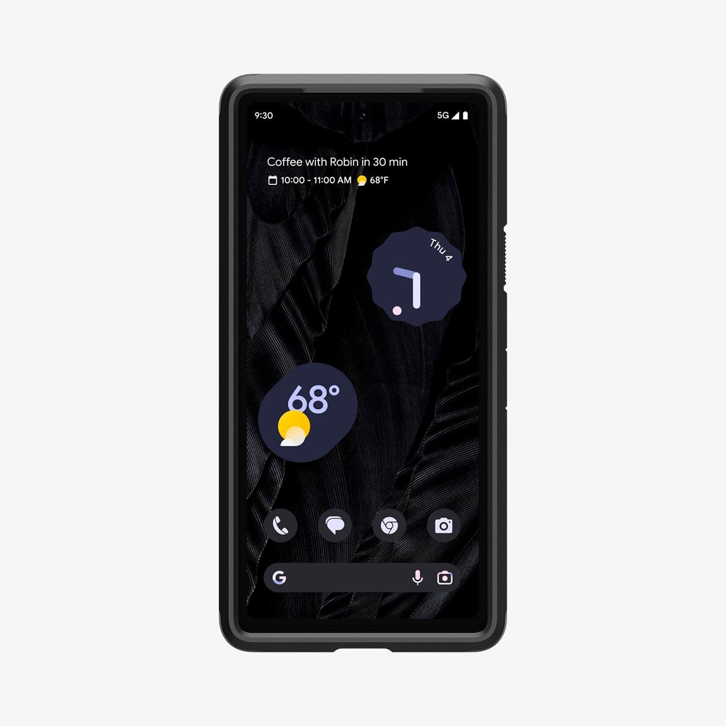 ACS05819 - Pixel 7a Case Tough Armor in black showing the front