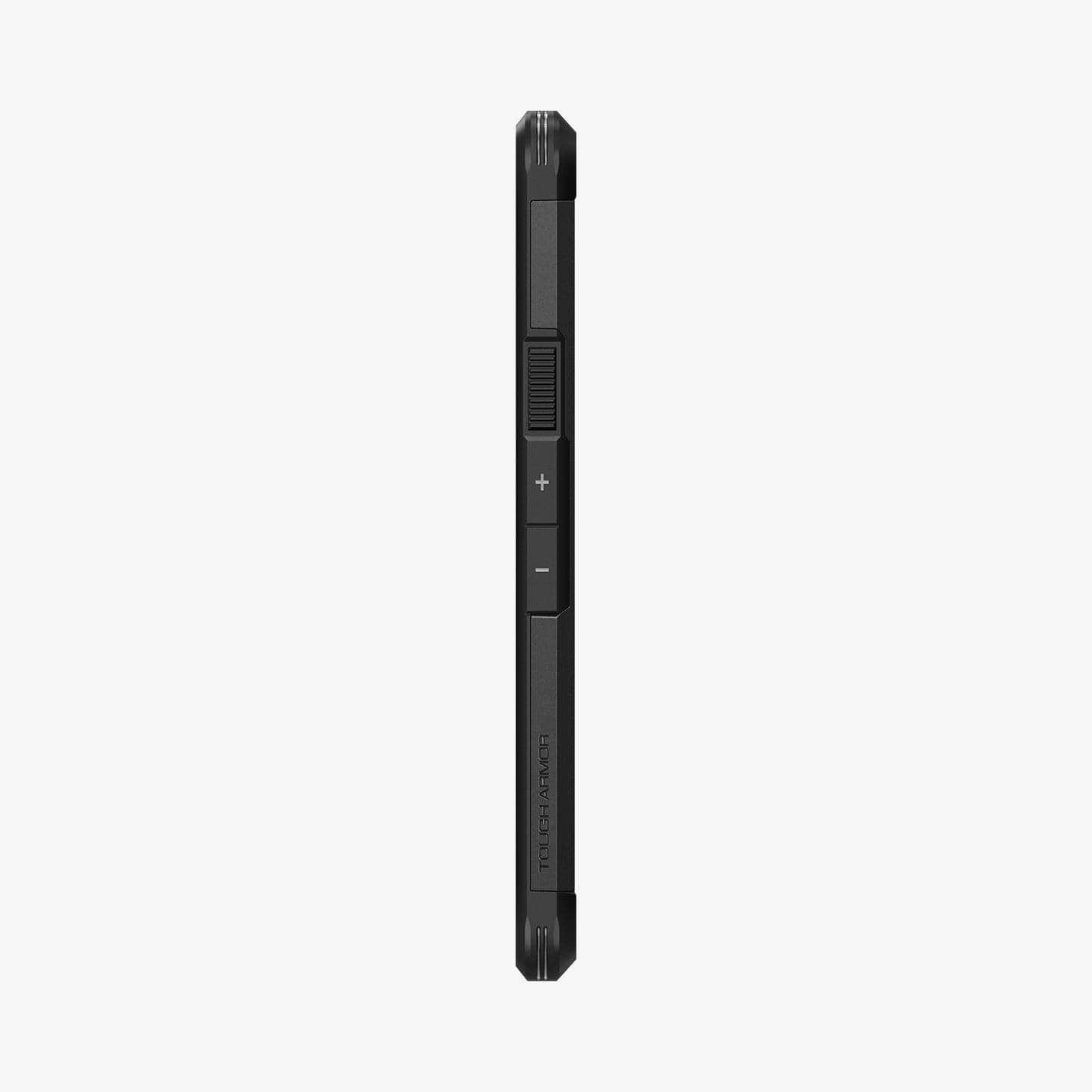 ACS05819 - Pixel 7a Case Tough Armor in black showing the side with volume controls