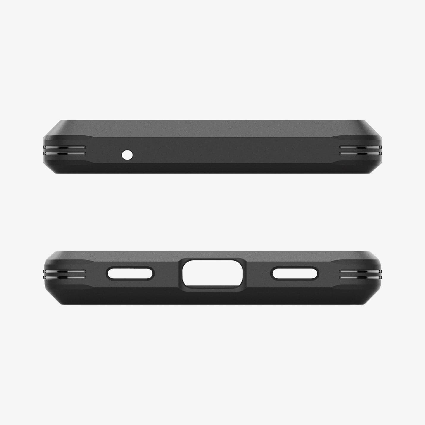 ACS05819 - Pixel 7a Case Tough Armor in black showing the top and bottom with precise cutouts