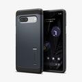ACS05820 - Pixel 7a Case Tough Armor in metal slate showing the back and front