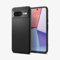 ACS06274 - Pixel 8 Case Liquid Air in Matte Black showing the back, partial front and sides