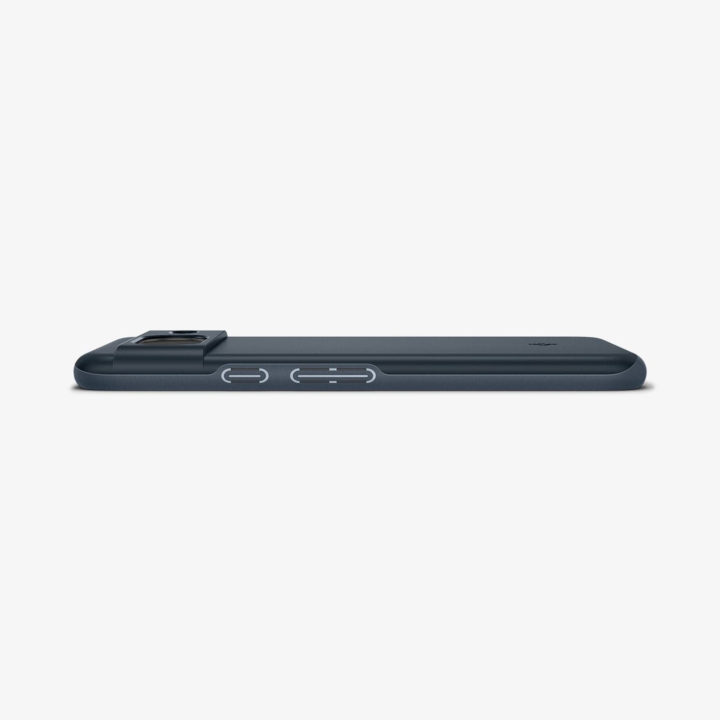 ACS06289 - Pixel 8 Case Thin Fit in metal slate showing the side and partial back