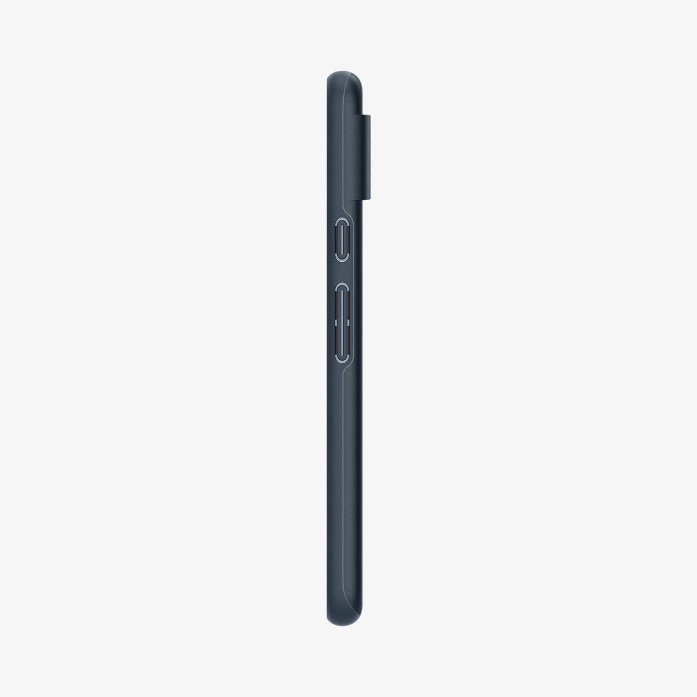 ACS06289 - Pixel 8 Case Thin Fit in metal slate showing the side with volume controls