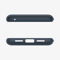 ACS06289 - Pixel 8 Case Thin Fit in metal slate showing the top and bottom with precise cutouts