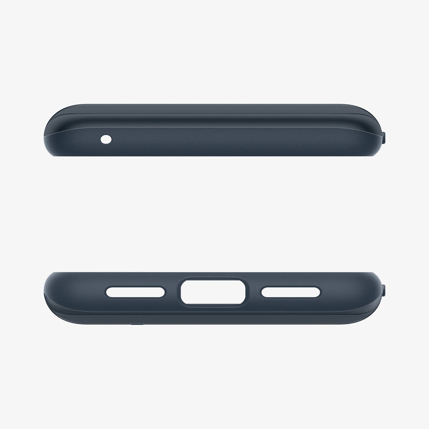 ACS06289 - Pixel 8 Case Thin Fit in metal slate showing the top and bottom with precise cutouts